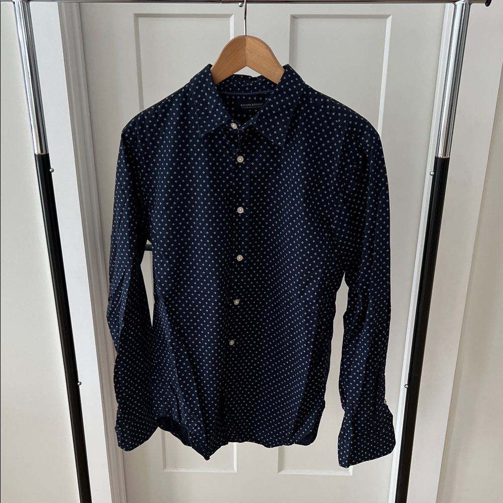 Banana Republic Dark Blue Button Down Shirt